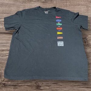 Jordan Black Tee with Colorful Lettering